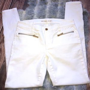 Michael Kors Ankle Zip White Skinny Jeans (Size 4)